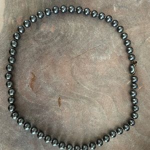 Talbots vintage Gray Faux Pearl Beaded Necklace